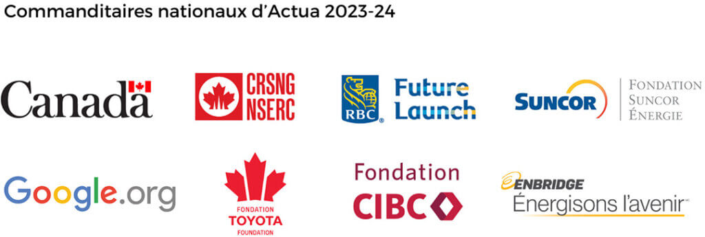 Logos Commanditaires nationaux d'Actua 2022-23